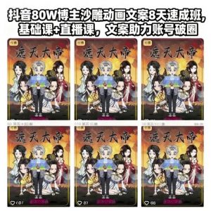 抖音80W博主沙雕动画文案8天速成班,基础课+直播课,文案助力账号破圈-网赚项目众筹网