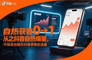 自热获客从0到1之抖音自热爆量,不投流也能在抖音拿稳定流量-网赚项目众筹网