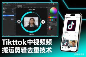 Tiktok中视频纯搬运剪辑去重技术,外来技术,自行测试-网赚项目众筹网