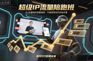 超级IP流量陪跑班,大V流量密码倾囊相授,可直接落地的实操步骤-网赚项目众筹网