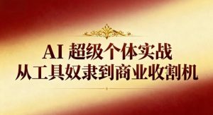AI超级个体实战:从工具奴隶到商业收割机-网赚项目众筹网