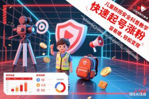 儿童防拐安全科普知识视频制作教学，快速起号涨粉，容易爆，轻松变现-网赚项目众筹网
