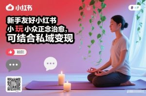 新手友好小红书小众正念治愈,玩法简单,可结合私域变现-网赚项目众筹网