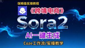 Sora2生成《跨境电商》英文短视频,实操搭建教学课,通俗易懂,包教包会-网赚项目众筹网