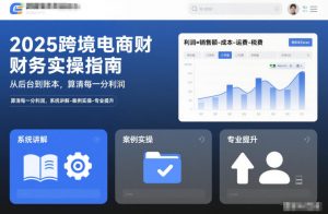 2025跨境电商财务实操指南，从后台到账本，算清每一分利润，系统讲解-案例实操-专业提升-网赚项目众筹网