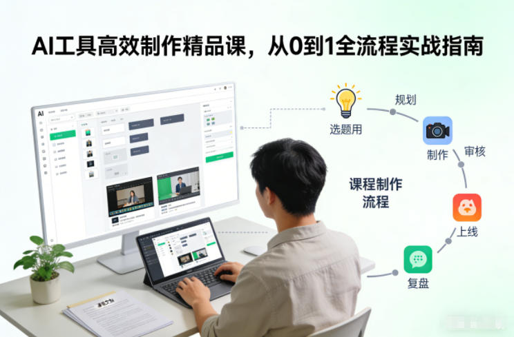 AI工具高效制作精品课，从0到1全流程实战指南-网赚项目众筹网