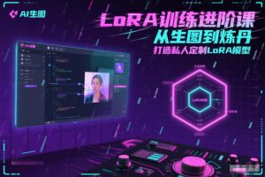 LoRA训练进阶课，从生图到炼丹，打造私人定制LoRA模型-网赚项目众筹网