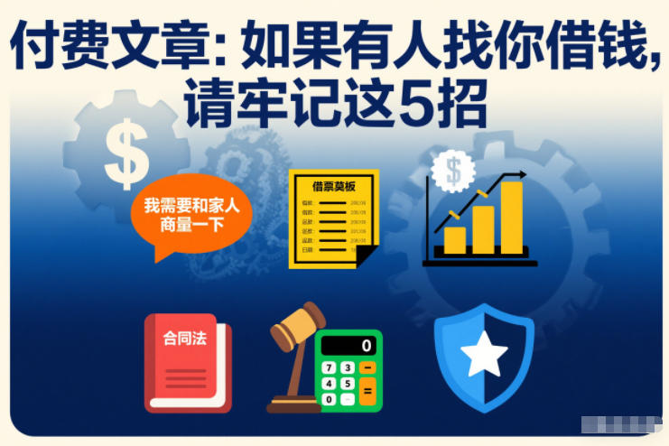 付费文章：如果有人找你借钱，请牢记这5招-网赚项目众筹网