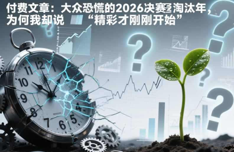 付费文章：大众恐慌的2026决赛淘汰年，为何我却说“精彩才刚刚开始”？-网赚项目众筹网
