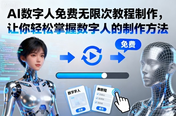 AI数字人免费无限次教程制作,让你轻松掌握数字人的制作方法-网赚项目众筹网